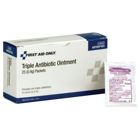 First Aid Only Triple Antibiotic Ointment 25 Per Box 30 Box Case G460 First Aid Only Triple Antibiotic Ointment 25 Per Box 30 Box Case G460